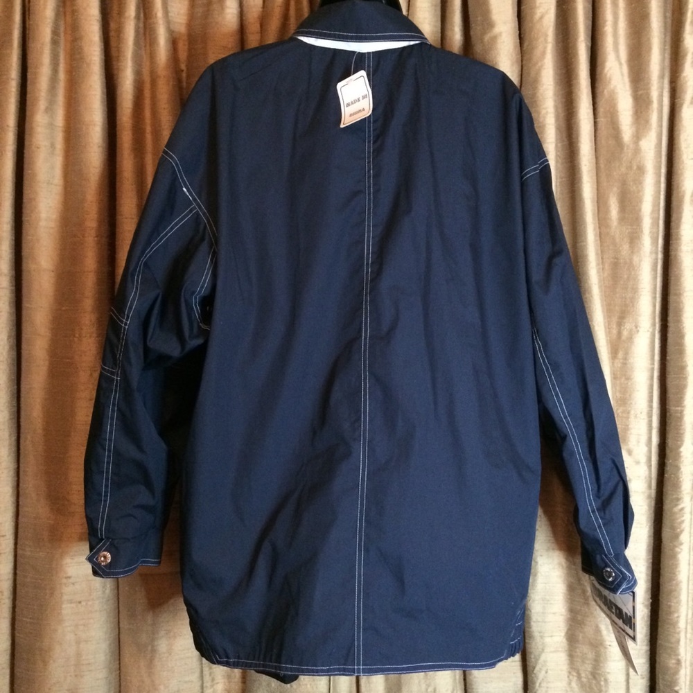 SOLD!! Completely Reversible Braetan Rain Coat Blue/White - Picture 5 of 8